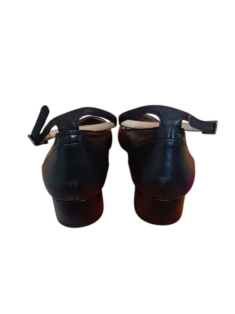 Franco Sarto Leather Pointed-Toe Ankle Strap Low Heel Shoes Size 8 - Picture 3 of 15